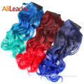 Clip In Hair Extensions Synthetic Hairpiece Body Wave 5-Clips In Hair Extension Manufactory